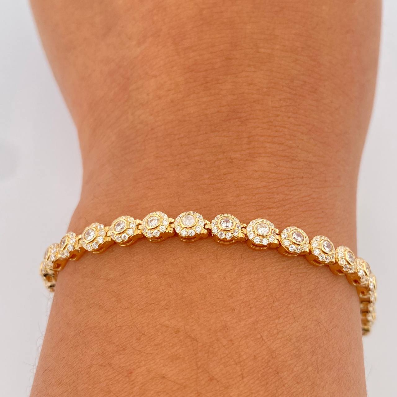 Pulso Tennis 9.05gr / 18cm / 4.3mm Oro Amarillo 18K %