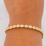 Pulso Tennis 9.05gr / 18cm / 4.3mm Oro Amarillo 18K %