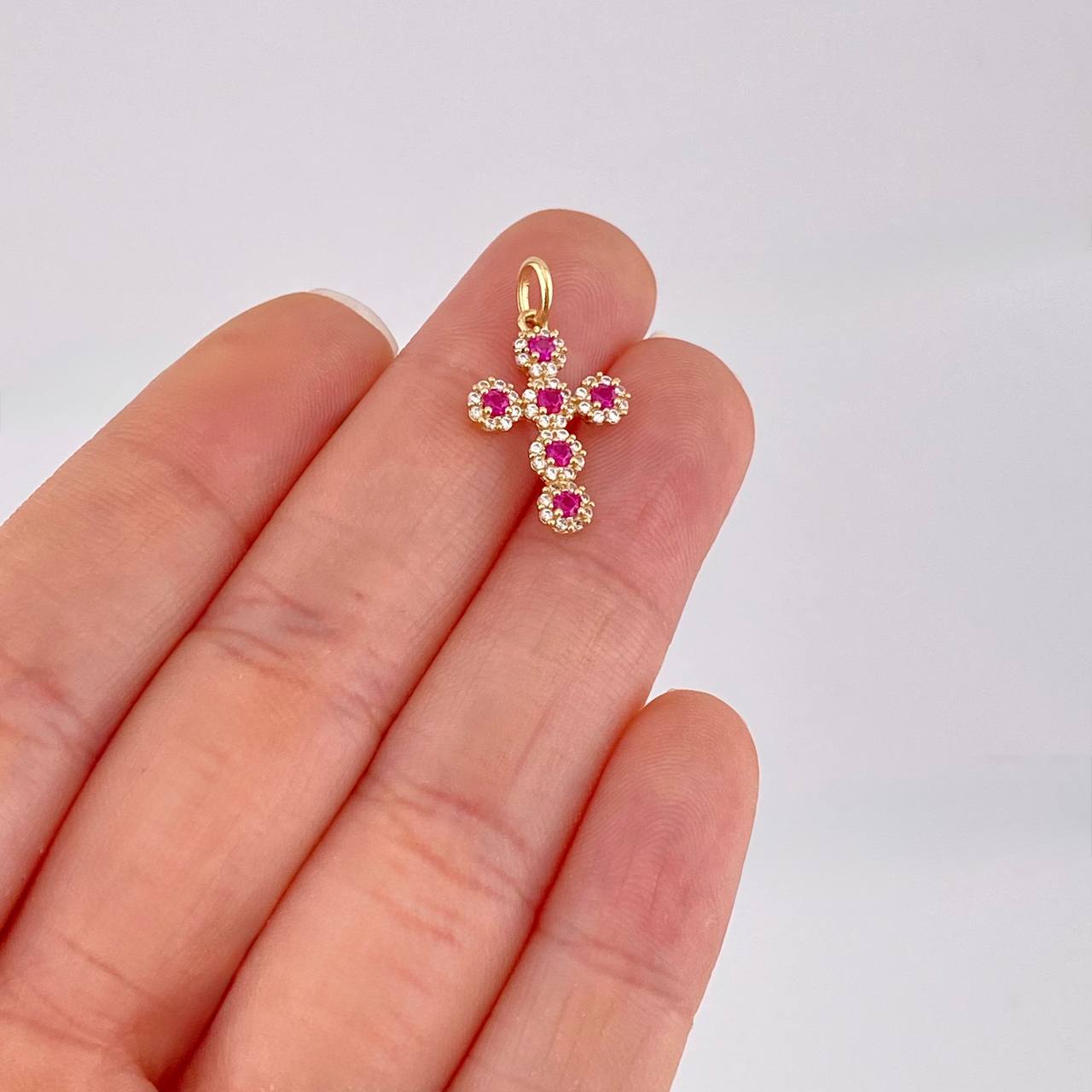 Dije Cruz Tupida 1.95g / 2.8cm Oro Amarillo 18K