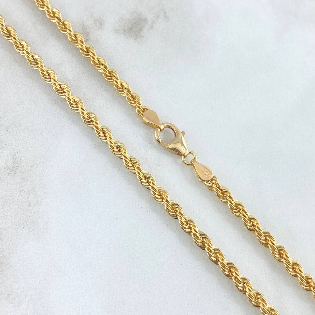 Cadena Lazo 11gr / 60cm / 4mm Oro Amarillo +3 *