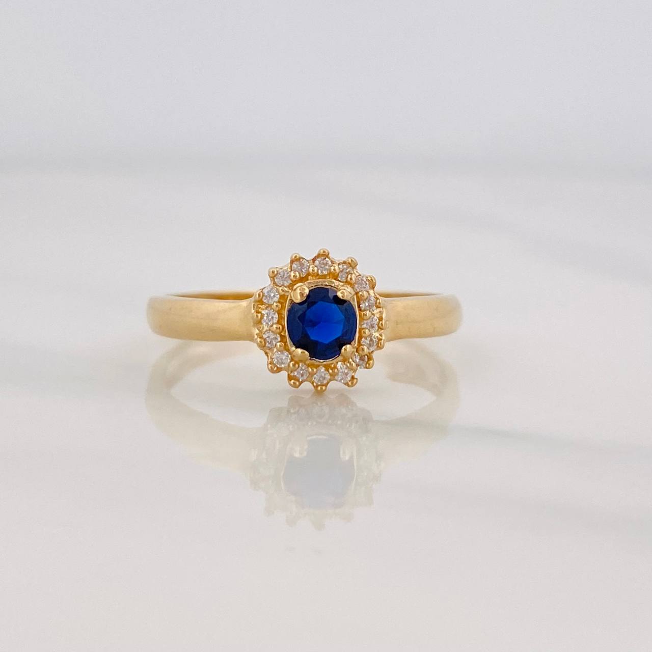 Anillo Halo Circulo 2.4g / T6 3/4 Oro Amarillo 18K