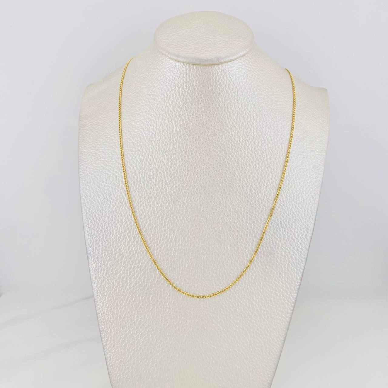 Cadena Mini Cubana 2g / 60cm / 1.3mm Oro Amarillo 18K