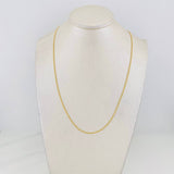 Cadena Mini Cubana 2g / 60cm / 1.3mm Oro Amarillo 18K