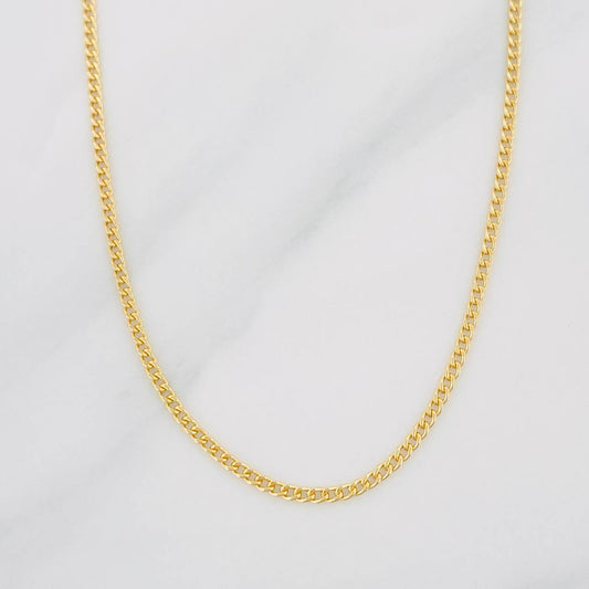 Cadena Mini Cubana 1.75g / 50cm / 1.4mm Oro Amarillo 18K