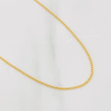 Cadena Mini Cubana 2g / 60cm / 1.3mm Oro Amarillo 18K