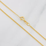 Cadena Mini Cubana 2g / 60cm / 1.3mm Oro Amarillo 18K