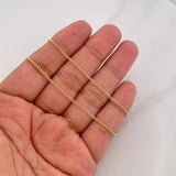 Cadena Mini Cubana 2g / 60cm / 1.3mm Oro Amarillo 18K