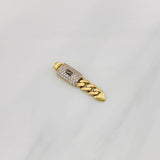 Dije Cubana Infinito 1.6g / 3cm Dos Oros Amarillo Blanco 18K