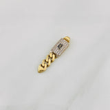 Dije Cubana Infinito 1.55g / 3cm Dos Oros Amarillo Blanco 18K