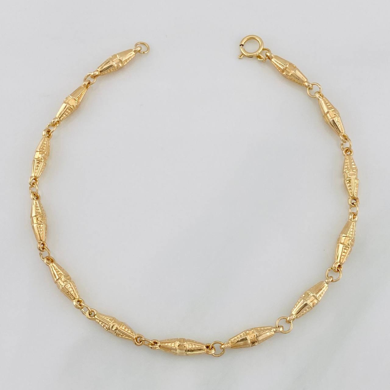 Pulso Rustica Dubai 3.25g / 21.05cm / 3.46mm Oro Amarillo 18K