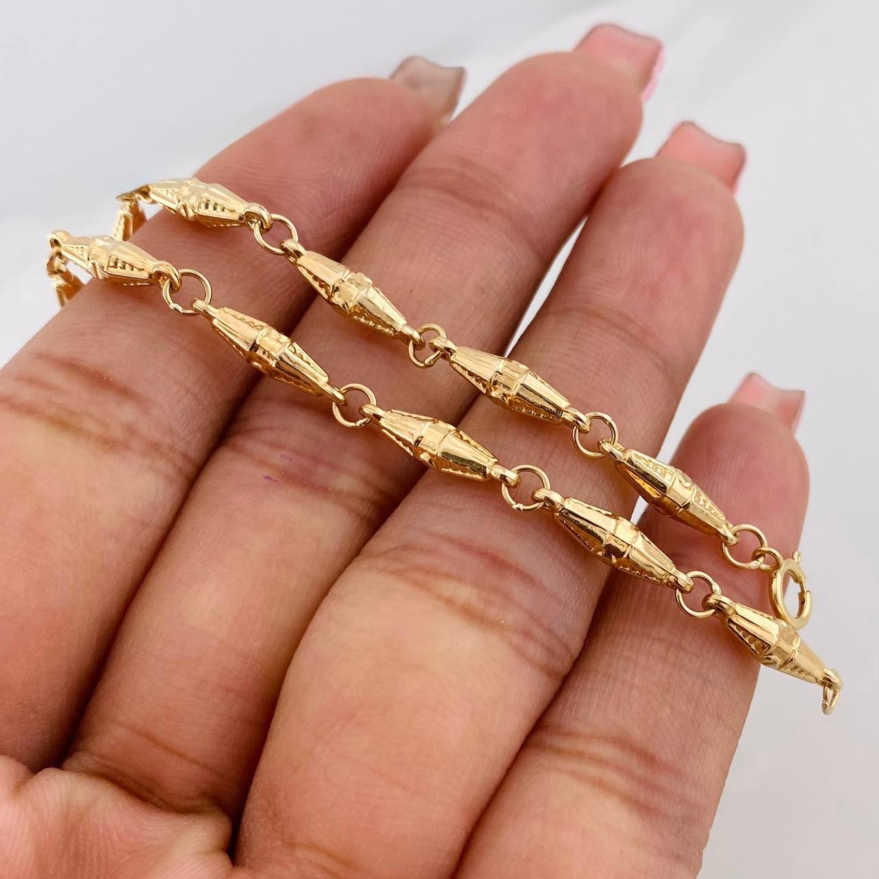 Pulso Rustica Dubai 3.25g / 21.05cm / 3.46mm Oro Amarillo 18K