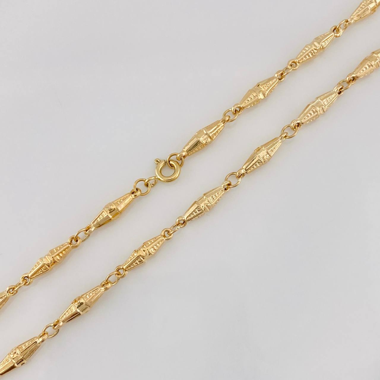 Cadena Rustica Dubai 9.15g / 60cm / 3.55mm Oro Amarillo 18K