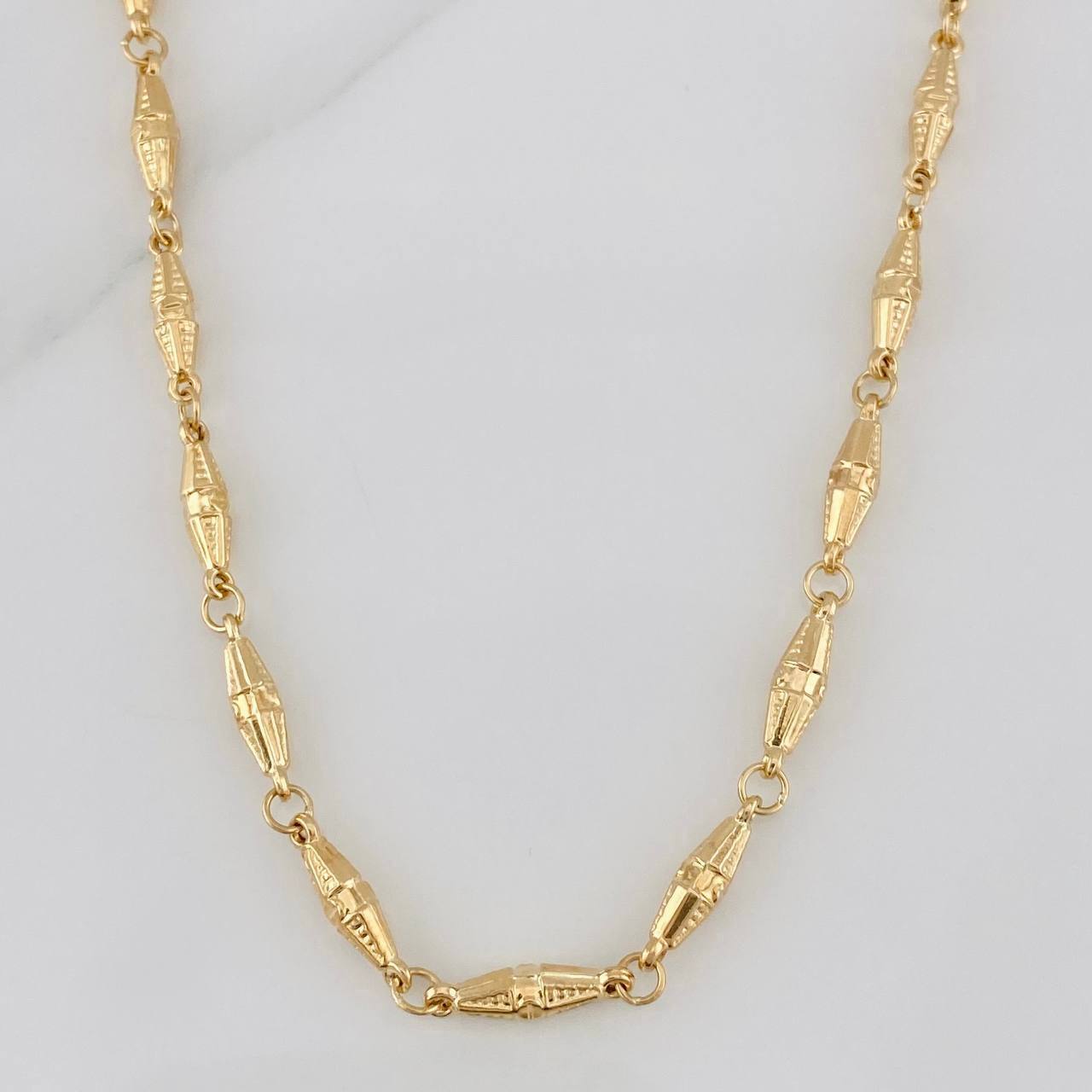 Cadena Rustica Dubai 9.15g / 60cm / 3.55mm Oro Amarillo 18K