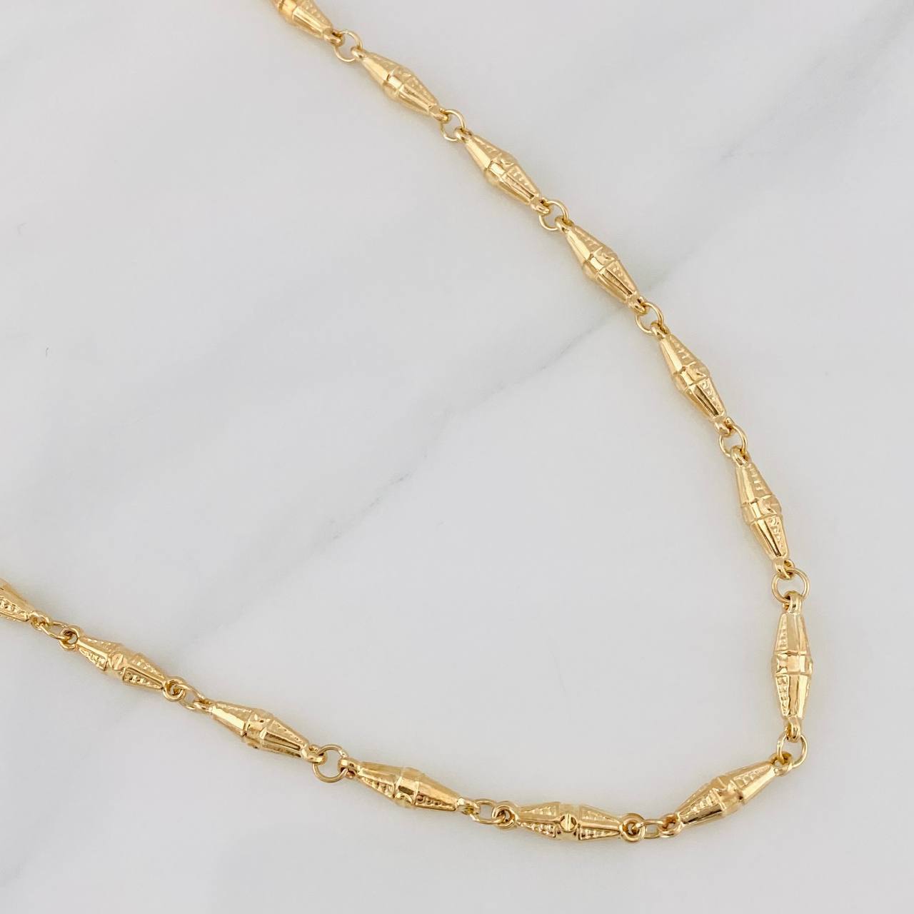 Cadena Rustica Dubai 9.15g / 60cm / 3.55mm Oro Amarillo 18K