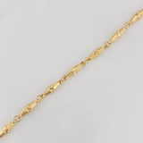 Tobillera Rustica Dubai 4g / 26cm / 3.48mm Oro Amarillo 18K
