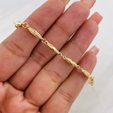 Tobillera Rustica Dubai 4g / 26cm / 3.48mm Oro Amarillo 18K