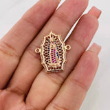 Herraje Virgen de Guadalupe 4g / 2.07cm Oro Rosa 18K