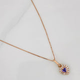 Set Cadena Veneciana + Dije Corazon / 1.54g / 45cm Oro Rosa 18K