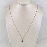 Set Cadena Veneciana + Dije Corazon / 1.5g / 45cm Oro Rosa 18K