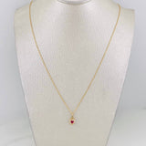 Set Cadena Aro Seguido + Dije Corazon / 1.93g / 45cm Oro Amarillo 18K