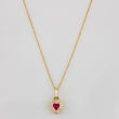 Set Cadena Aro Seguido + Dije Corazon / 1.77g / 45cm Oro Amarillo 18K