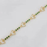 Pulso Halo Mariposa 5.55g / 17.05cm / 2.44mm Oro Amarillo 18K