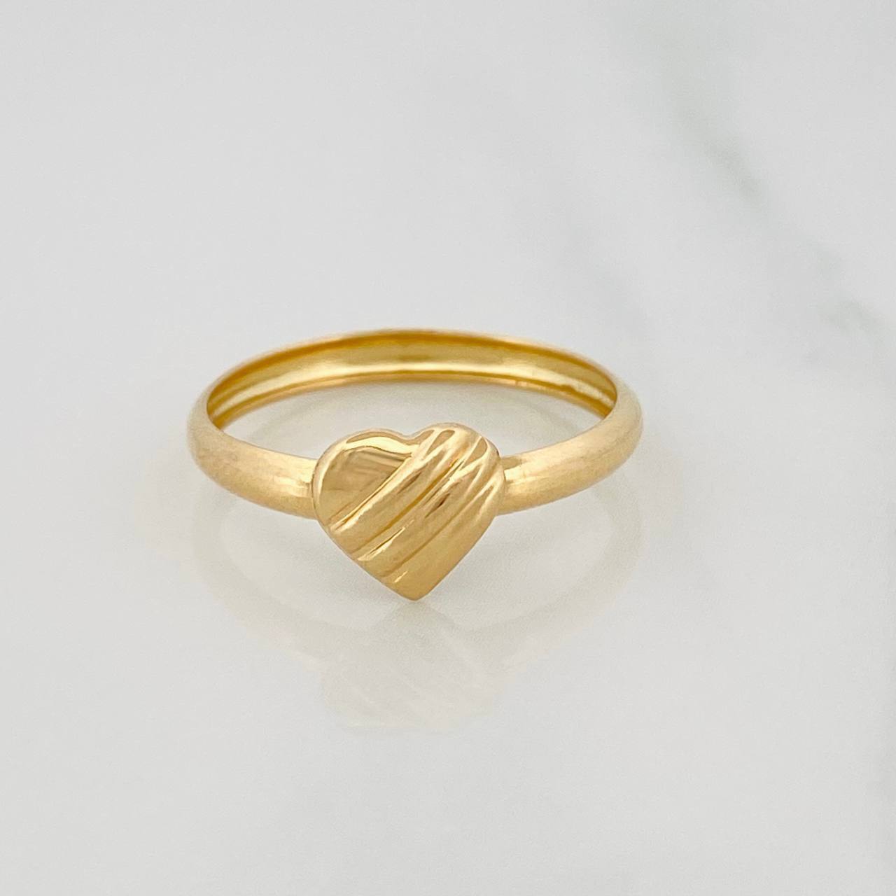 Anillo Corazon 1g / T8 1/4 Oro Amarillo 18K
