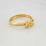 Anillo Cicla 1.1g / T8 Oro Amarillo 18K