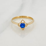 Anillo Flor 1.85g / T7 Oro Amarillo 18K