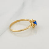 Anillo Flor 1.85g / T7 Oro Amarillo 18K