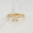 Anillo Flor 1.65g / T7 1/2 Oro Amarillo 18K