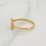 Anillo Flor 1.65g / T7 1/2 Oro Amarillo 18K