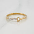 Anillo Corazon 1.45g / T6 1/2 Oro Amarillo / Oro Blanco 18K