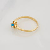 Anillo Flor 1.9g / T7 1/4 Oro Amarillo 18K