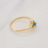 Anillo Flor 1.9g / T7 1/4 Oro Amarillo 18K