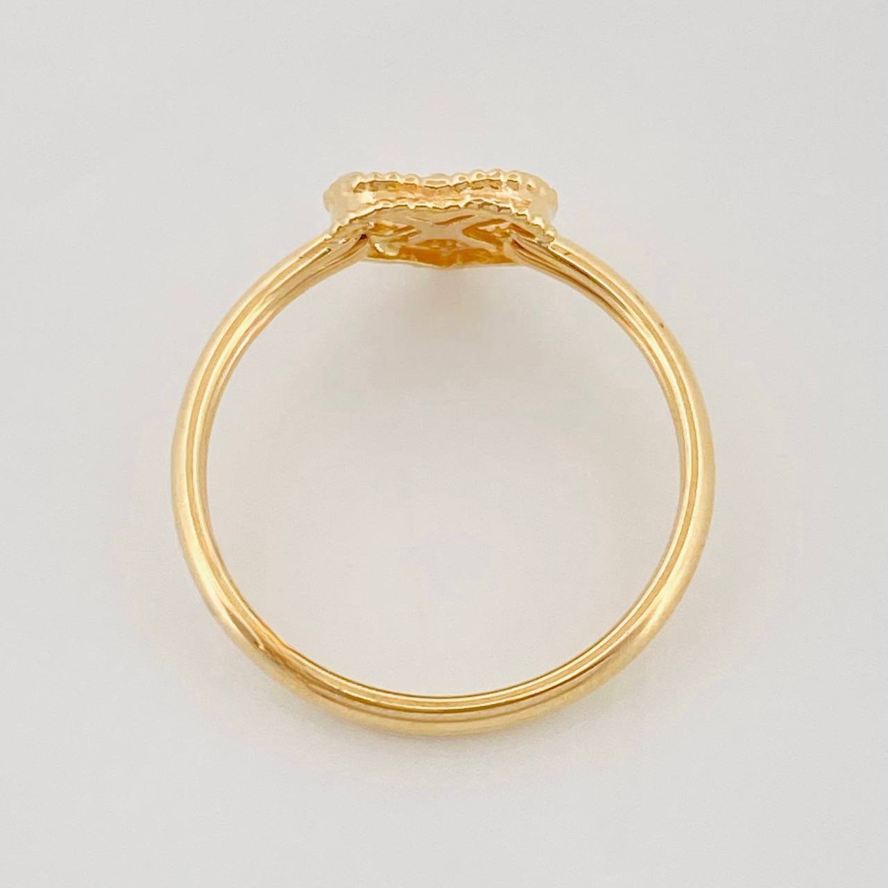 Anillo Corazon Diamantado 0.95g / T4 3/4 Oro Amarillo 18K