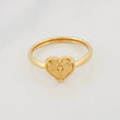 Anillo Corazon Diamantado 0.95g / T4 3/4 Oro Amarillo 18K