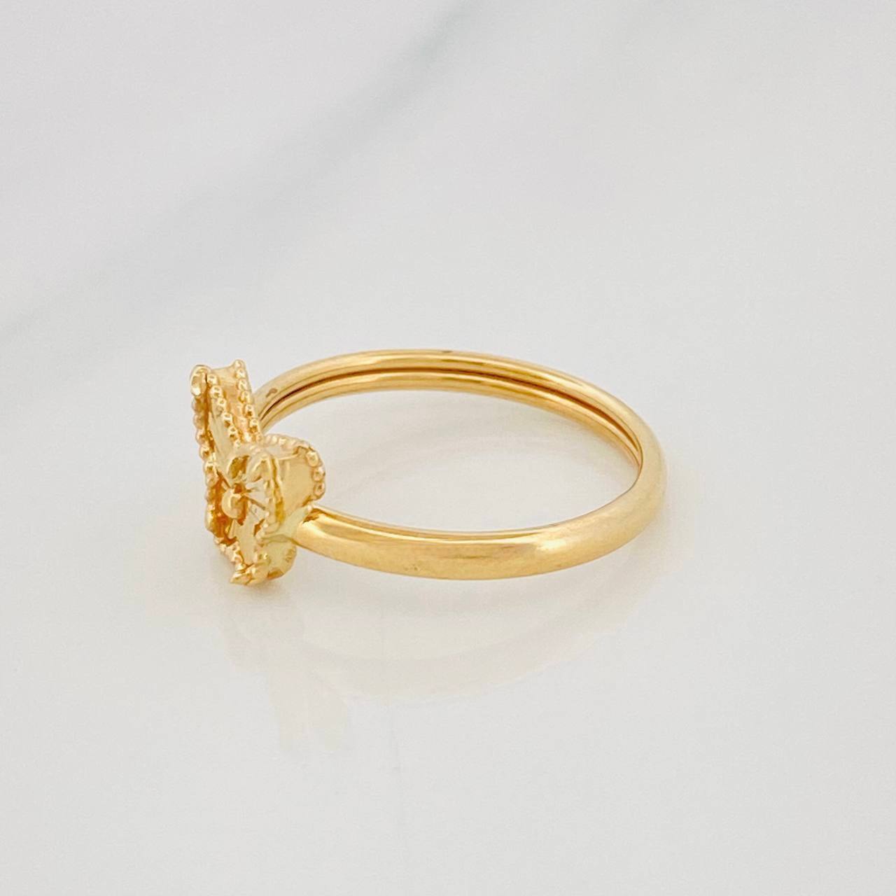 Anillo Mariposa Diamantado 1.1g / T4 3/4 Oro Amarillo 18K