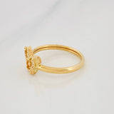 Anillo Mariposa Diamantado 1.1g / T4 3/4 Oro Amarillo 18K