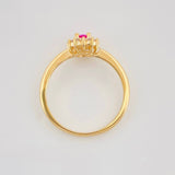 Anillo Flor 2.7g / T6 1/4 Oro Amarillo 18K