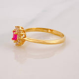 Anillo Flor 2.7g / T6 1/4 Oro Amarillo 18K