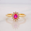 Anillo Flor 2.7g / T6 1/4 Oro Amarillo 18K