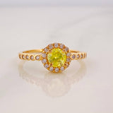 Anillo Halo Churumbela 2.1g / T6 3/4 Oro Amarillo 18K