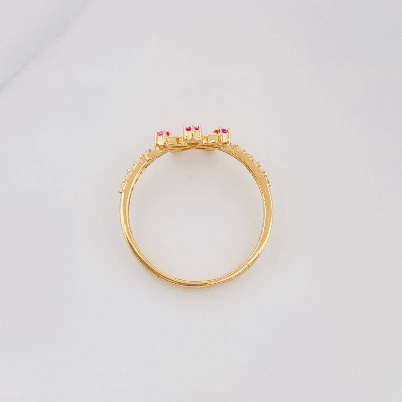Anillo Flor 1.55g / T6 3/4 Oro Amarillo 18K