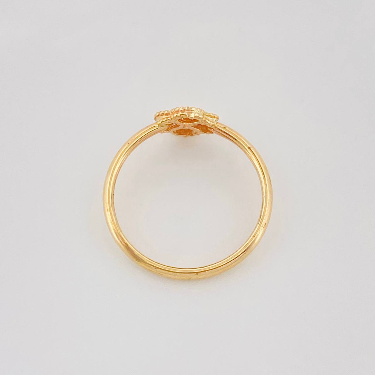Anillo Trebol Diamantado 1g / T6 1/2 Oro Amarillo 18K