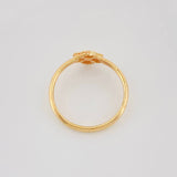 Anillo Trebol Diamantado 1g / T6 1/2 Oro Amarillo 18K