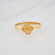 Anillo Trebol Diamantado 1g / T6 1/2 Oro Amarillo 18K