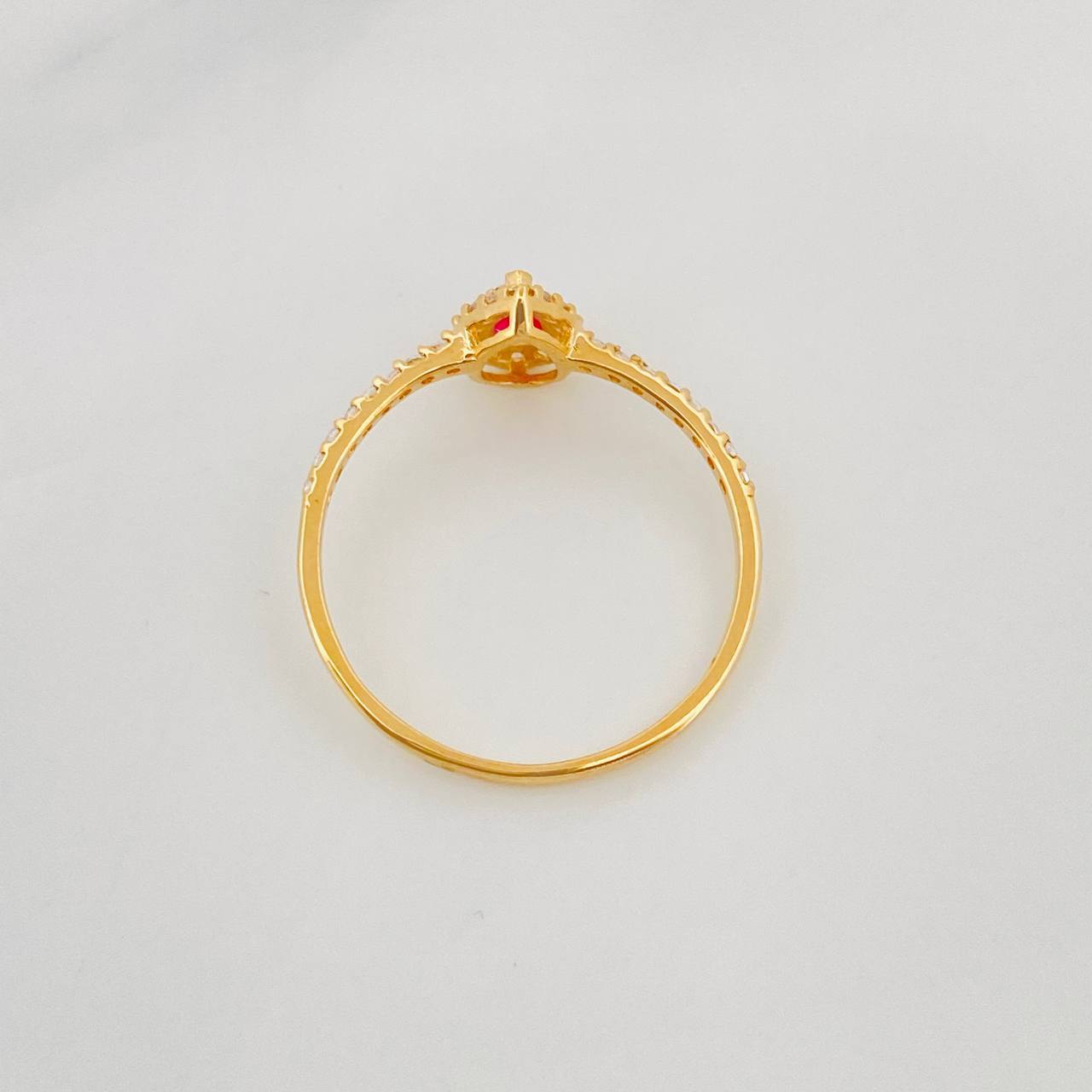 Anillo Gota 1.25g / T7 Oro Amarillo 18K