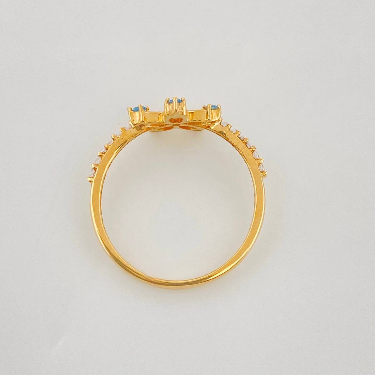 Anillo Flor 1.35g / T6 Oro Amarillo 18K