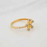 Anillo Flor 1.35g / T6 Oro Amarillo 18K